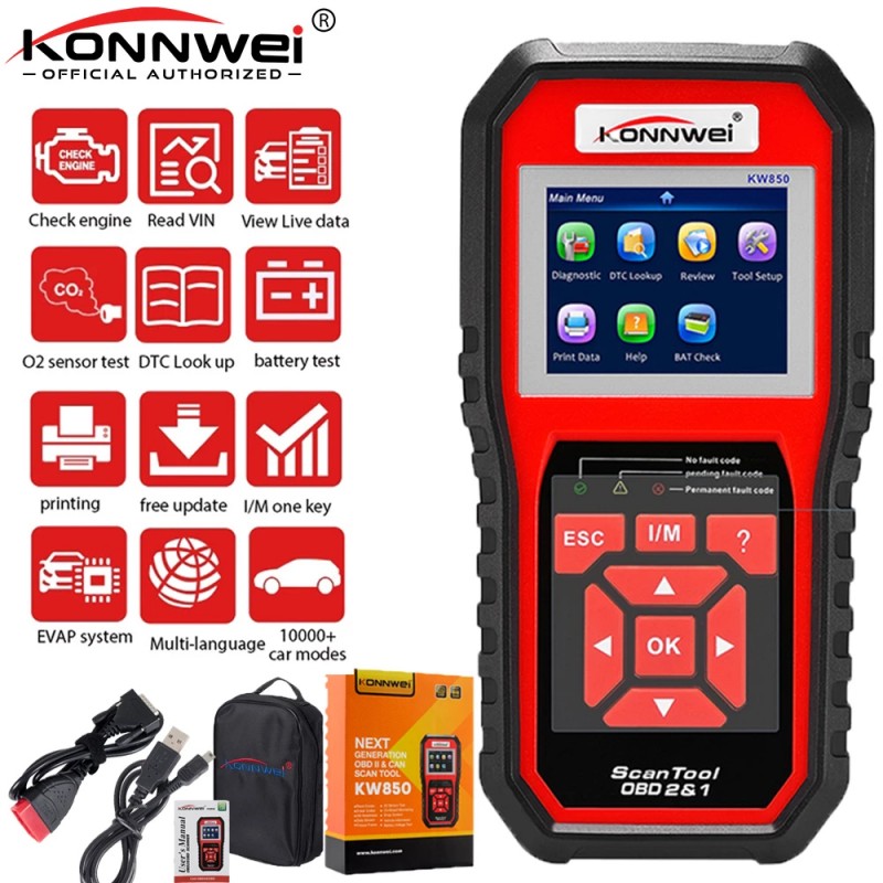 Scanner Automotriz Konnwei Kw Obd Eobd Diagnostico Can